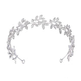 Rhinestone Crystal Leaf Bridal Tiara Headband Wedding Hair Accessories