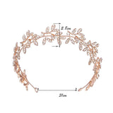 Rhinestone Crystal Leaf Bridal Tiara Headband Wedding Hair Accessories