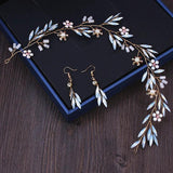 Flower Headband Earrings Set for Wedding