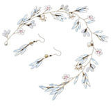Flower Headband Earrings Set for Wedding