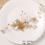 Silver Flower Leaf Crystal Hairpin Headband Tiara Bridal Wedding Hair Accessorie