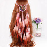 Boho Dream Catcher Feather Hair Band Wedding Headdress