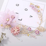 Purple Bridal Headdress Flower Head Wedding Hair Accessories