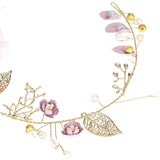Purple Bridal Headdress Flower Head Wedding Hair Accessories