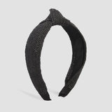 Bohemian Hairband Straw Weaving Knotted Headband for Women