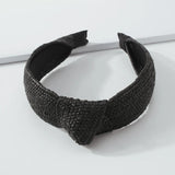 Bohemian Hairband Straw Weaving Knotted Headband for Women