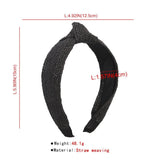 Bohemian Hairband Straw Weaving Knotted Headband for Women