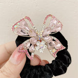 Golden Velvet Butterfly Knot Hair Rope