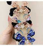 Golden Velvet Butterfly Knot Hair Rope