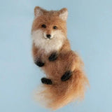 Animal Hairpin Felted Necklace Plush Rabbit Fox Brooch
