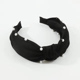 Vintage Pearl Topknot Hairband Diademas Cross Embellished Headbands