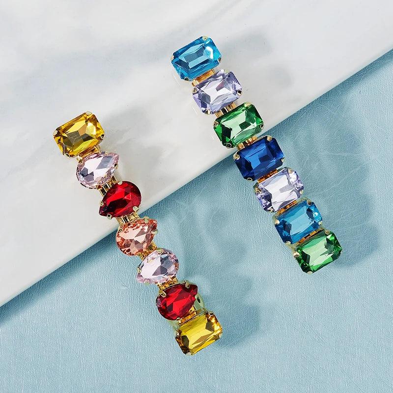 2pcs Crystal Barrettes Hair Clips for Women Girls Hairpins Party