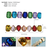 2pcs Crystal Barrettes Hair Clips for Women Girls Hairpins Party