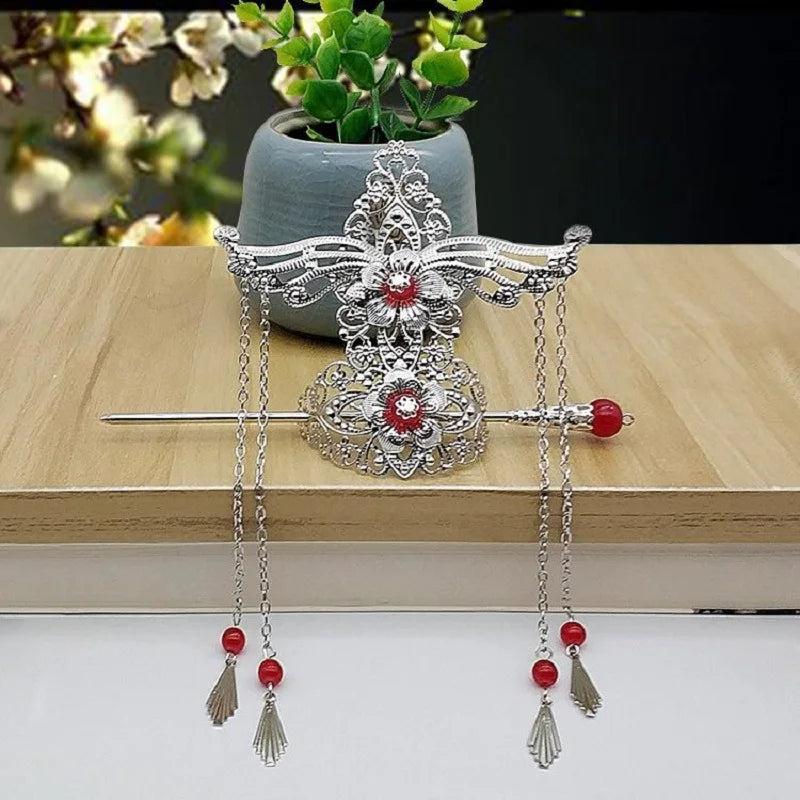Hanfu Long Tassel Crown Chinese Headdress