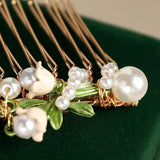 Fresh Lily of the Valley Hair Comb for Cheongsam