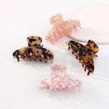 Geometric Leopard Acetate Hair Clips Barrette Hair Claw