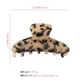 Geometric Leopard Acetate Hair Clips Barrette Hair Claw