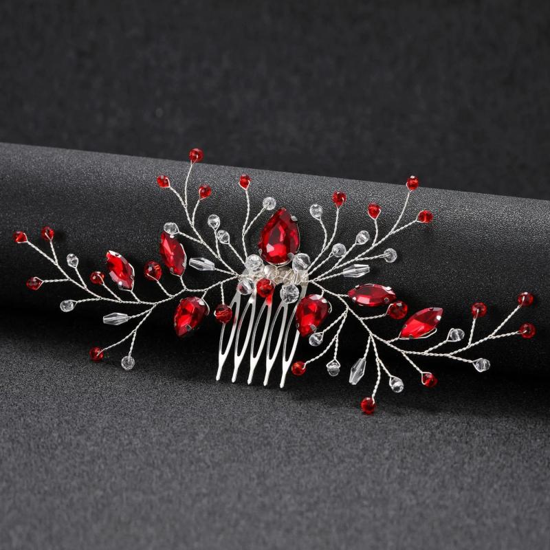 Crystal Water Drop Hair Combs for Women