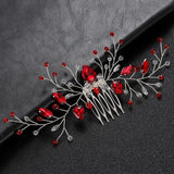 Crystal Water Drop Hair Combs for Women
