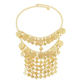 Golden Coin Women Headband Tassel Ethnic Hair Jewelry Indian Statement