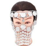 Golden Coin Women Headband Tassel Ethnic Hair Jewelry Indian Statement