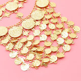 Golden Coin Women Headband Tassel Ethnic Hair Jewelry Indian Statement