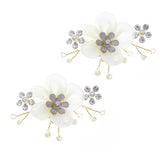 Wedding Shoe Clip Flower Pearl Rhinestone Shoe Buckle Charms