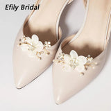 Wedding Shoe Clip Flower Pearl Rhinestone Shoe Buckle Charms