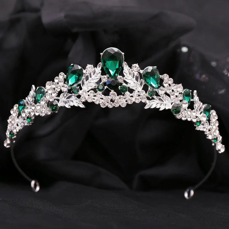 Baroque Wedding Crown Bridal Hair Jewelry Rhinestones Tiaras