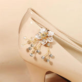 Rhinestone Flower Shoe Clips Wedding Accessories for Heels