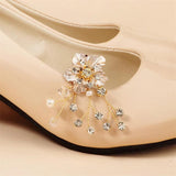 Rhinestone Flower Shoe Clips Wedding Accessories for Heels