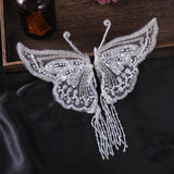 Fashion Pearl Beaded Butterfly Hairpins Bridal Hair Jewelry
