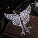 Fashion Pearl Beaded Butterfly Hairpins Bridal Hair Jewelry