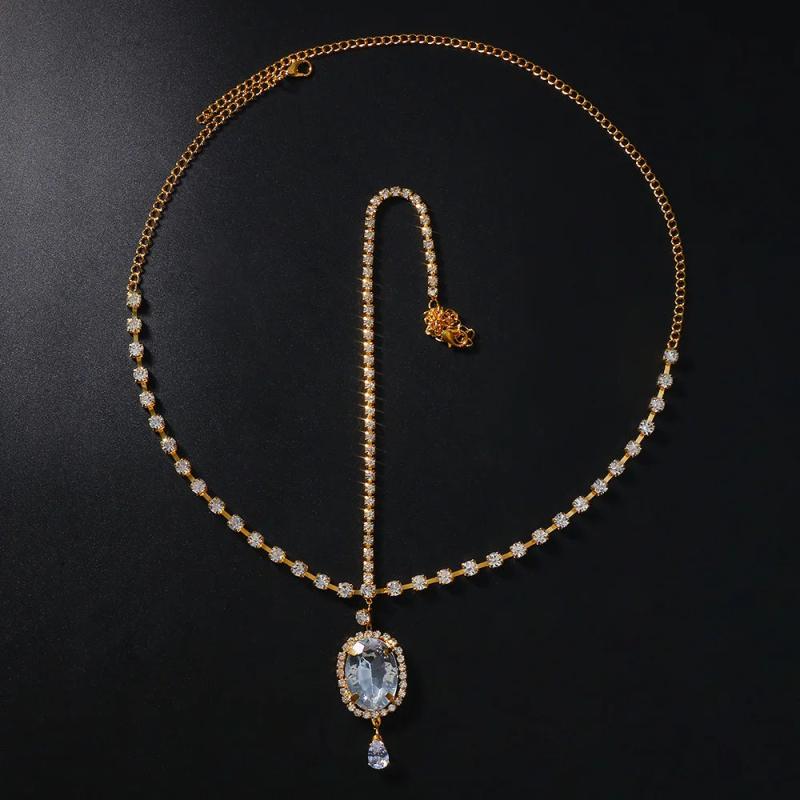 Stonefans Rhinestone Bridal Head Chain Wedding Hair Ornament