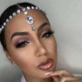 Stonefans Rhinestone Bridal Head Chain Wedding Hair Ornament
