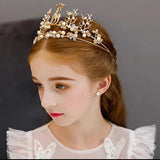 Deer Glass Beads Crown for Kids Princess Role-playing