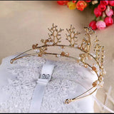 Deer Glass Beads Crown for Kids Princess Role-playing