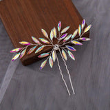 Colorful Opal Crystals Rhinestone Bridal Hair Comb Pins Wedding Headpieces