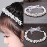 Crystal Beads Ribbon Bridal Hairbands