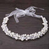 Crystal Beads Ribbon Bridal Hairbands