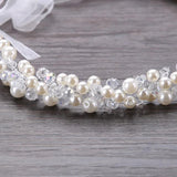 Crystal Beads Ribbon Bridal Hairbands