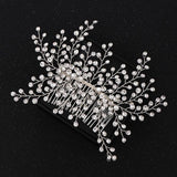 Crystal Silver Hair Jewelry For Bride Tiara Hair Combs Party Wedding