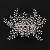 Crystal Silver Hair Jewelry For Bride Tiara Hair Combs Party Wedding