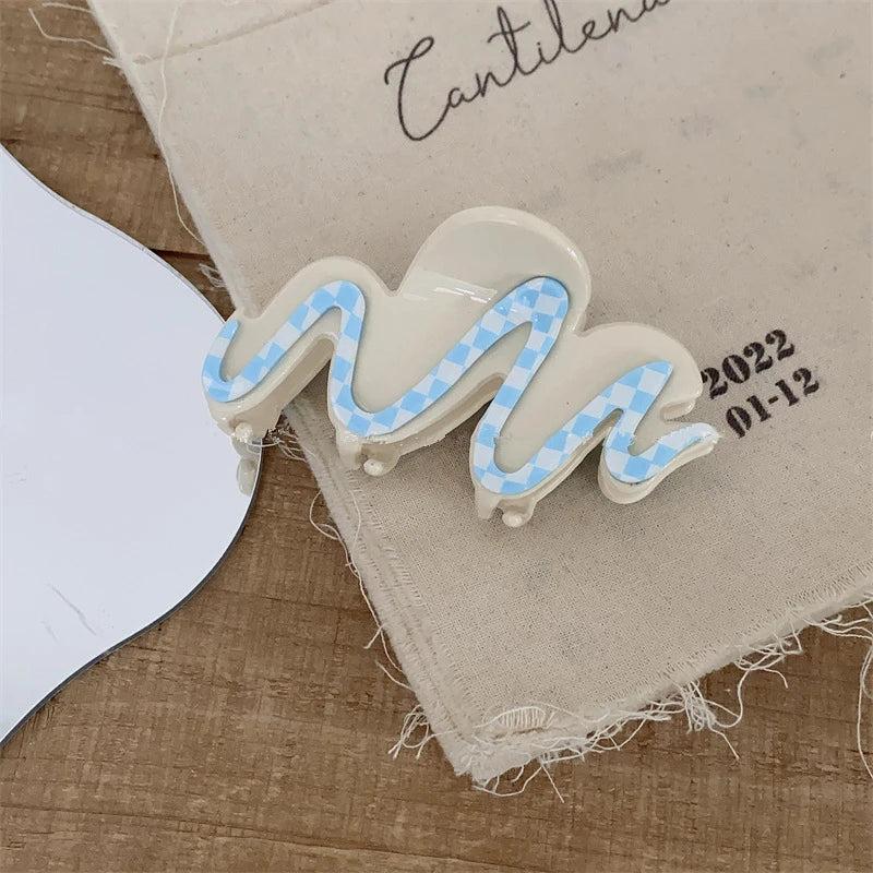 Colorful Wave Acetate Hair Clip for Women