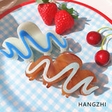 Colorful Wave Acetate Hair Clip for Women