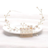 Rhinestones Crystals Pearls Bridal Hair Comb Wedding Accessories