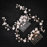 Rhinestones Crystals Pearls Bridal Hair Comb Wedding Accessories