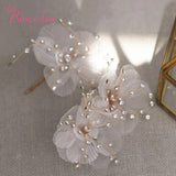 Romantic Bride Hair Clip Yarn Floral Wedding Hair Pin