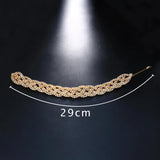 Stonefans Rhinestone Hair Chains Clips for Women Indian Bridal Headwear