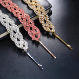 Stonefans Rhinestone Hair Chains Clips for Women Indian Bridal Headwear
